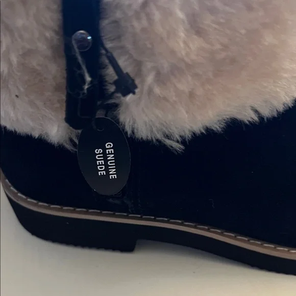 Style & Co Genuine Suede Black and Tan Women's Boots - Picture 4 of 6